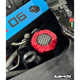 VMS ENGINE DRESS UP OIL CAP COVER FOR 20-25 CHEVY CORVETTE C8 CARBON FIBER RED
