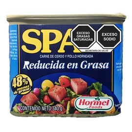 SPAM, Carne de Cerdo y Pollo Enlatado Reducida en Grasa, 340 gr