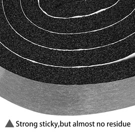2 Rolls 1/2 Inch W 1/4 T Weather Stripping Air Conditioner Open Cell Foam Seal Tape, Window Insulation High Resilience Seal Strip for Doors Window,Total 32FT