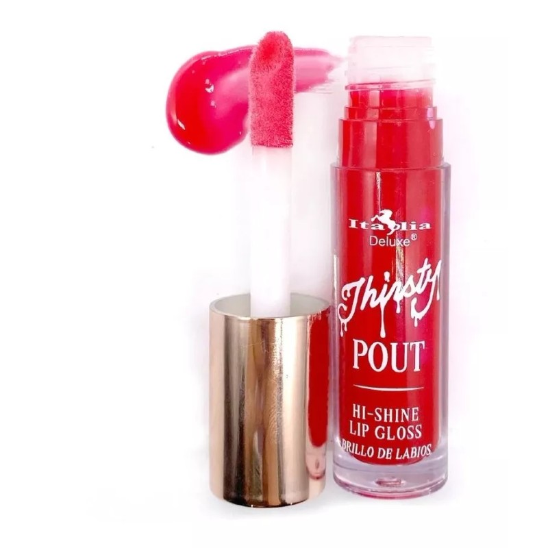 Italia Deluxe Lip Gloss Thirsty Pout Brillo Labial Italia Set
