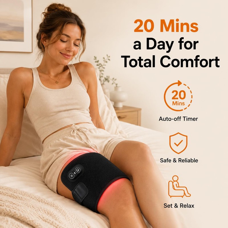 Red Light Therapy Pad for Body Pain, 11.8"x6.9" Portable Infrared
