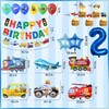 Car 2nd Birthday Decorations Boy - 31 Pcs Transportation Party