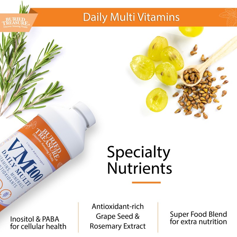 Buried Treasure VM100 Daily Multi - 32 Servings, Liquid Vitamins
