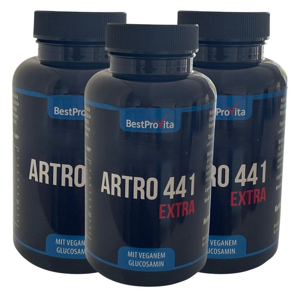 BestProvita Artro 441 Extra Capsules (3 x 120 Osteoarthritis Capsules) - Natural Support for Joint Pain and Osteoarthritis
