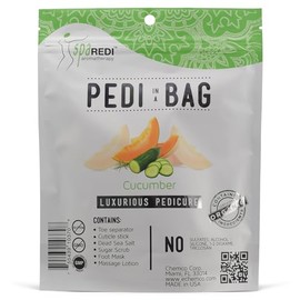 SPA REDI Detox In A Bag Pedicure Kit -Pedicure Massage for Tired Feet, Detoxifies and Refreshes Feet, Cooling Cucumber