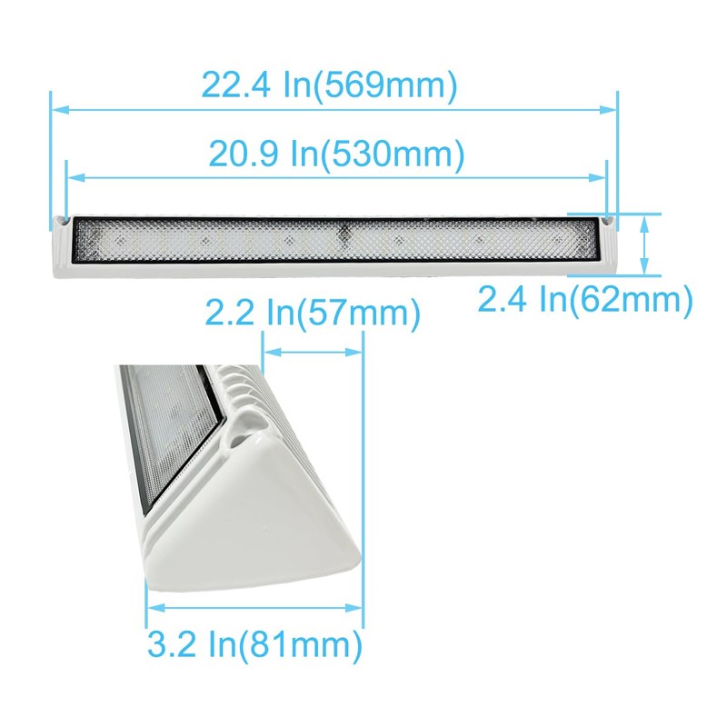 QHLightlux LED RV Lights Exterior, 22.4 Inch Camper Outdoor Replacement