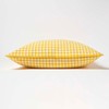 Homescapes Checked cushion cover for decorative cushions, gingham, yellow, 45