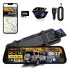 Mirror Dual Dash Camera with Voice Control,4K+2.5K 10" Rear View