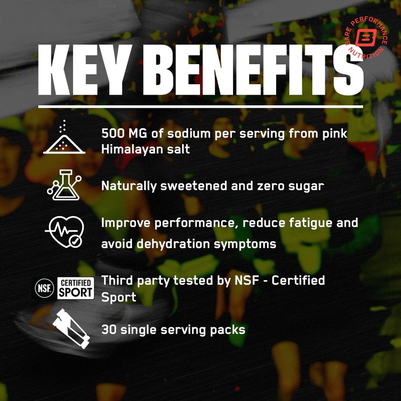 BARE PERFORMANCE NUTRITION BPN Electrolytes Go Packs Hydration Drink Mix