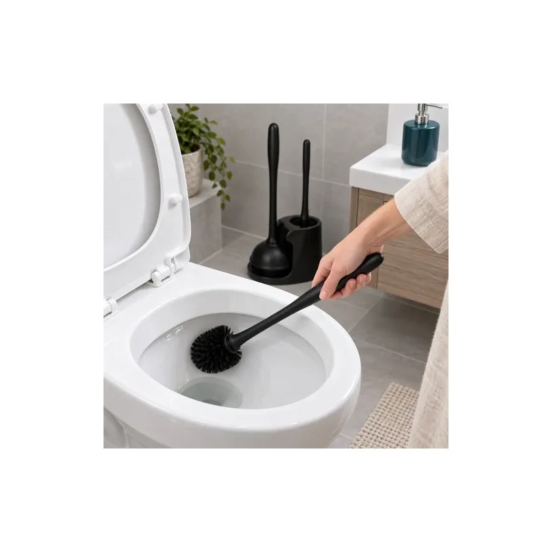Cepillo Inodoro Combo Émbolo Baño Con Cabezal Desmontable