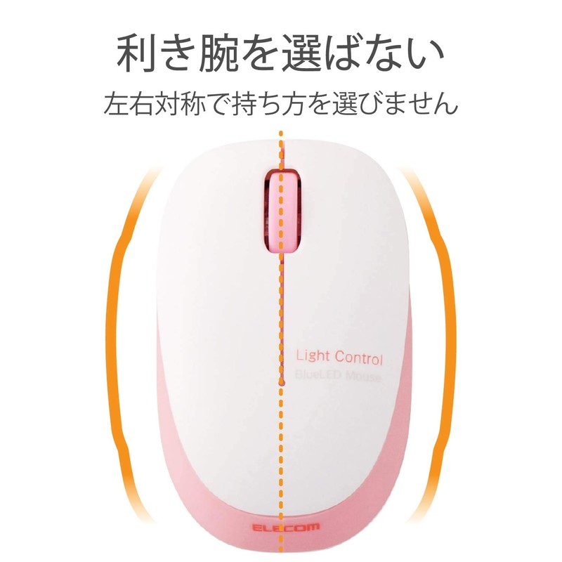 Elecom M-BL20DBPN Wireless Mouse (Receiver Included), Small, Small, 3 Buttons,