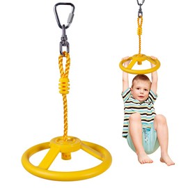 Ninja Bike Climbing Device Flywheel Slackline Accessories Outdoor Climbing Training Device Ninja Wheel Monkey Wheel (Yellow)