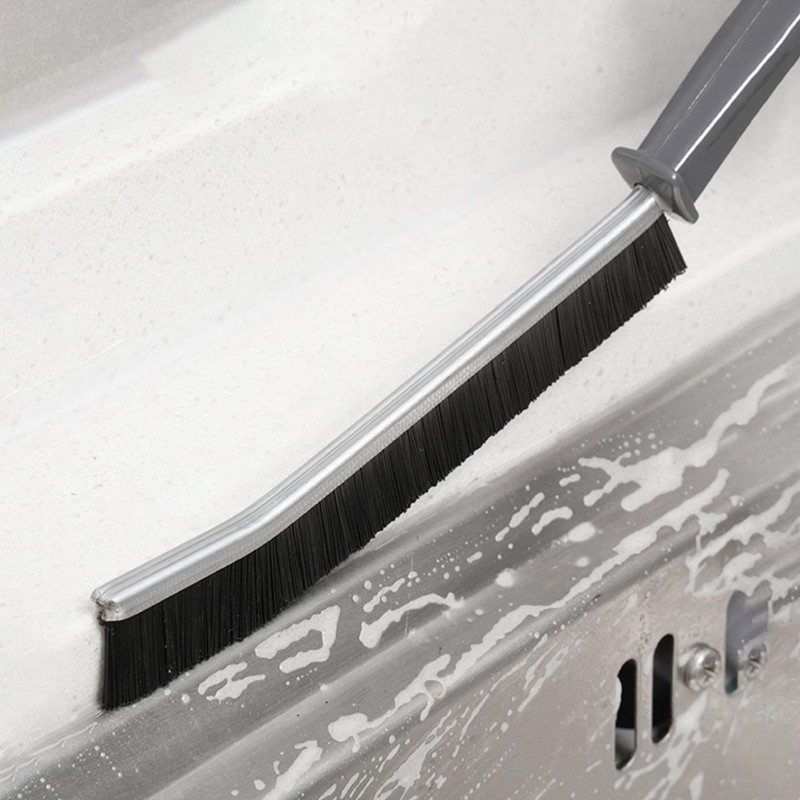 Techson 5 Pack Hard Bristle Crevice Cleaning Brushes with Long