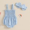 Kuriozud 4th of July Outfits Baby Girl USA Romper Fourth