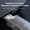 JESWO 3 en 1 Lector de Tarjetas SD, Aluminum Adaptador