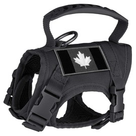 IronSeals Tactical Nylon Adjustable Dog Vest Harness Comfy Mesh Padding Puppy Vest with Quick-Release Buckles and Soft Rubber Handle for Small Dog/Cat