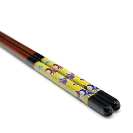 Wakasa paint Chopsticks Gourd(Black 9in) IC-B ‖ Japan Kutani, Made in Japane, Dishwash safe, Great Gift