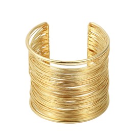 Gold Arm Cuff Bracelets for Women Trendy Chunky Gold Bracelet 14K Gold Plated Bracelets Hinged Wide Wire Cuff Bracelets Gold Arm Cuff Jewelry Bracelets Wedding Guest Dresses Jewelry Gifts