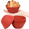 Webake 5 Inch Silicone Mini Banneton Bread Proofing Basket, 6Pcs