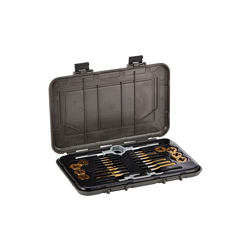 Mibro 301360BLUE (26-Piece) Titanium Nitride Coated Tap, Die, and Drill