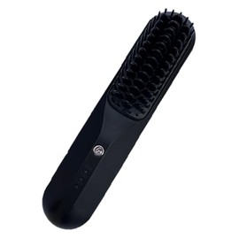 Cordless Hair Straightener Brush Hot Comb Hair Straightening Iron Wireless Heat Combs, Anti Burn for Natural Black Hair Beard Wigs Wonmen Gifts - Black 2