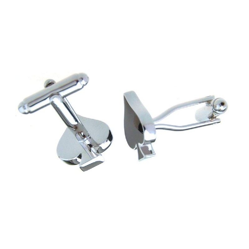 MRCUFF Spades Spade Playing Cards Poker Pair Cufflinks in a
