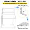 VEVOR Pool Towel Rack, 5 Bar, White, Freestanding Outdoor PVC