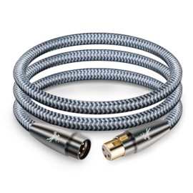 Impeto Balanced XLR Microphone Male to Female cannon cable for Sound Card Power Supply Speaker Recorder Audio Equipment Mixer 3 metres