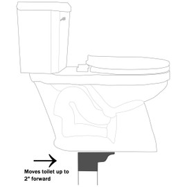 Plastic Oddities Offset Toilet Flange (POF100), Repairs Toilet Too Close/Too Far from Wall/Vanity, Fits over 3"/Inside 4" PVC Pipe, Made in USA
