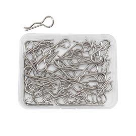 55pcs Cotter Pins, R Clips Hardware Pins, Spring Fasteners Hitch Pin, for Trailer Locking, Trailer Clamps, Lawn Mowers, Trucks, Mechanics, R Clips Cotter Pin - M1.2x21mm