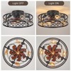 MeZeYo Farmhouse Ceiling Fans with Lights Remote Control,6 Speed Reversible