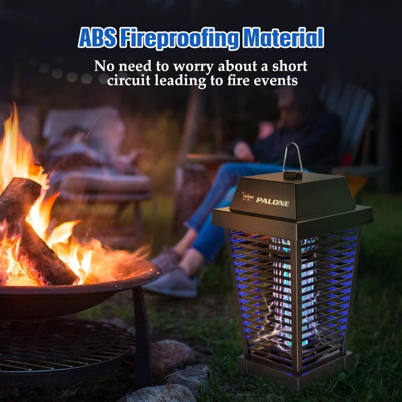 PALONE 4500V Solar Bug Zapper – Outdoor/Indoor Mosquito Killer with