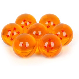 WeizhaonanCos Unisex Acrylic Resin Transparent Stars Balls Glass Ball Anime Cosplay Props Kids Play Toy Gift Set 7pcs 43mm/1.7 in in Diameter