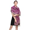 Women Pashmina Scarves Luxury Winter Scarf Paisley Shawl with Fringe