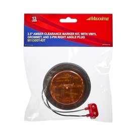 Maxxima M11300Y-KIT 2.5" Round P2/P3 Clearance Marker Amber Kit with Grommet & Pigtail Plug