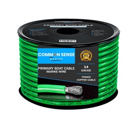 14 Gauge Primary Boat Cable - 20 ft Marine Grade Wire Tinned Oxygen-Free Copper - 14 AWG UL 1426 Standard PVC Wire for Boat, Automotive, Speakers, Camper & Trailers