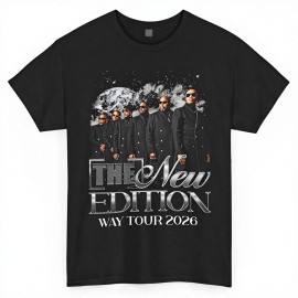 the New Edition Way Signature Collectors Item Tour Concert Merch Memorabilia 100% Cotton Vintage T-Shirt Best FriendColor: Black, Size: L