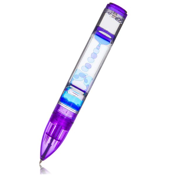 Liquid Motion Timer Pen/Liquid Timer Pen/Multi Colored Fidget Pen for for Desk Toys, Novelty Gift,Novelty Toys, Single Pack by YUE MOTION (Purple)