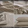 MooMee Bedding Duvet Cover Set Striped 100% Washed Cotton Linen