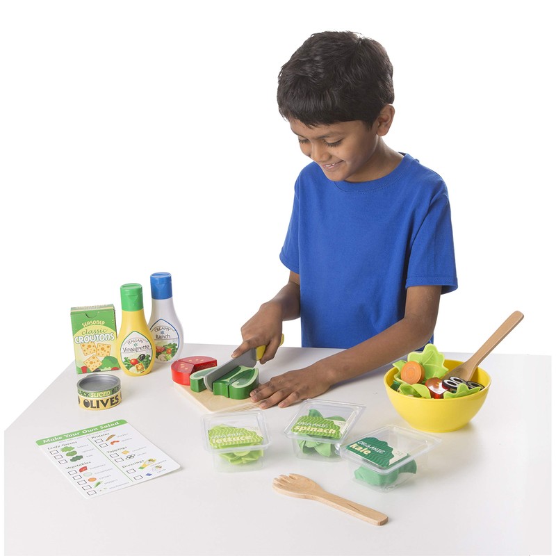 Melissa & Doug Slice and Toss Salad Play Food Set