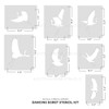 Dancing Egrets Wall Pattern Stencil Kit - Wall Stencils for