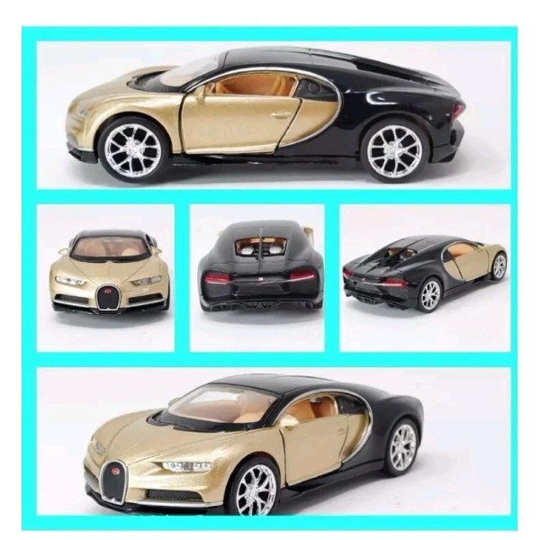 Bugatti Chiron toy model car scale 1:38 Pull Back Doors