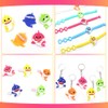 25 pieces shark key ring bracelet rings, hair clip brooch
