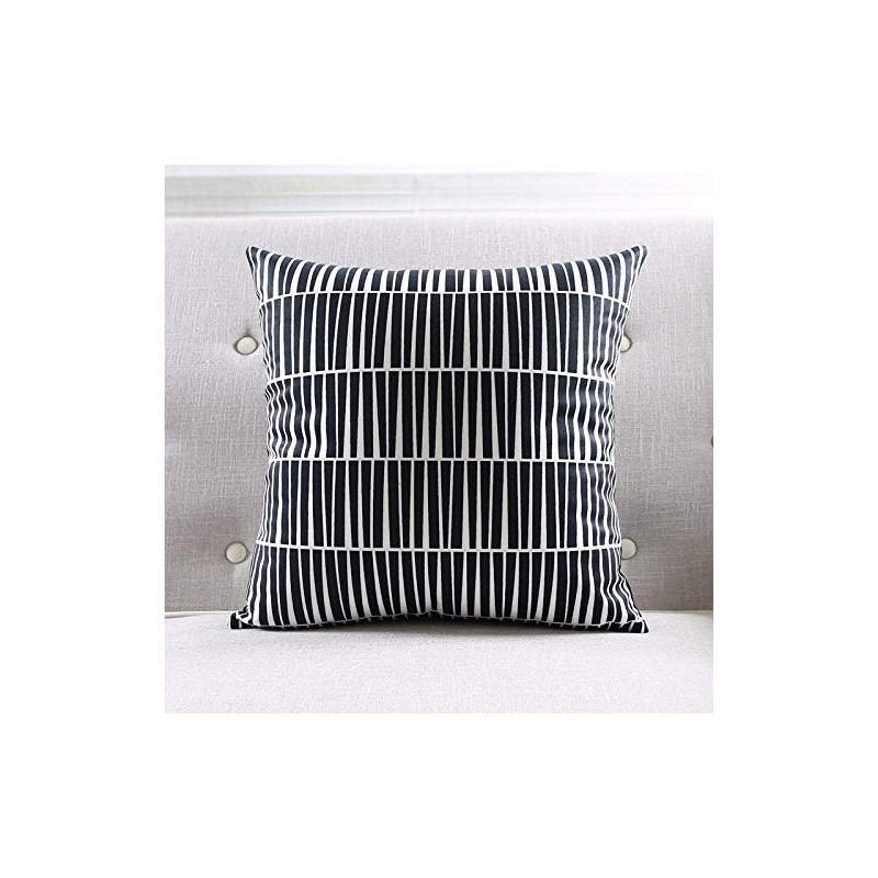 Modern Homes Black and White Throw Pillow Covers 16x16 inches;