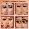 Eyebrow Stamp Stencil Kit for Women Dark Brown, Waterproof &