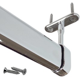 Oval Closet Rod End Hanger |15mm x 30mm | Polished Chrome | 1 Pack