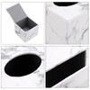 BSTKEY PU Leather Household Office Cube Square Tissue Paper Holder