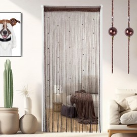 2 Pack Beaded Curtains 100x200 cm Crystal Beaded Curtains for Doorways Tassel Glitter String Curtains Room Dividers Curtain Hippie Room Décor for Living Room, Bedroom, Closet, Party