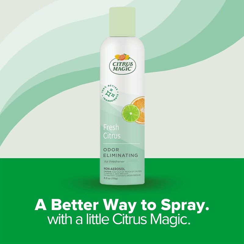 Citrus Magic Odor Eliminating Air Freshener Spray, Fresh Citrus, 6-Ounce,