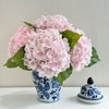 ZYTUYO Pink Hydrangea Artificial Flower 3 PCS 21in Real Touch